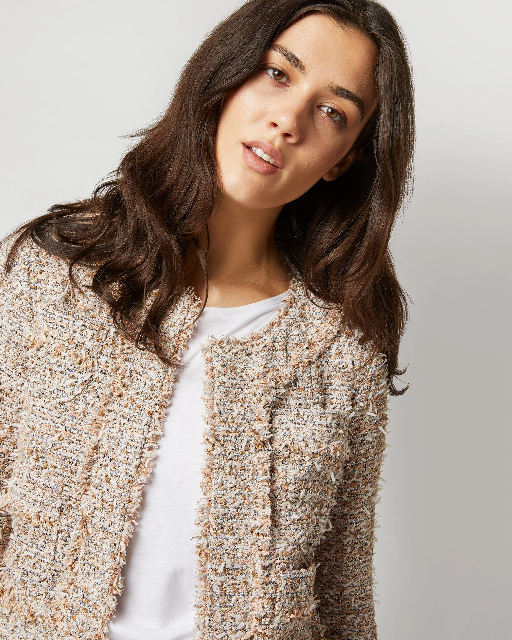 2023Autumn And Winter Light Luxury Celebrity Temperament Small Perfume Style Fringe Design Sense Short Jacket Female Tweed Jacket - Image 7