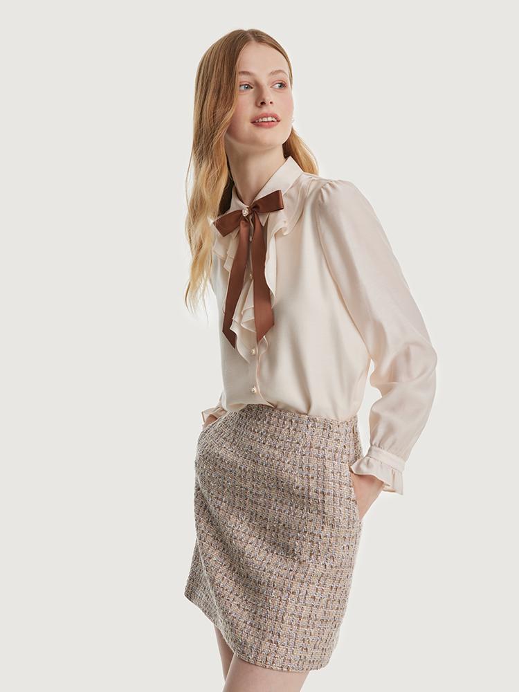 A-line Tweed Mini Skirt - Image 2