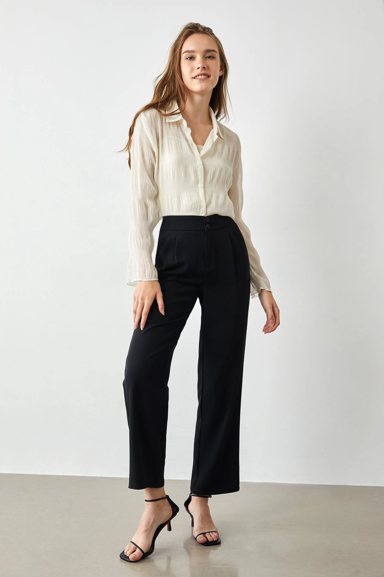 Aaliyah Wheat V-Neck Shirt - Image 3