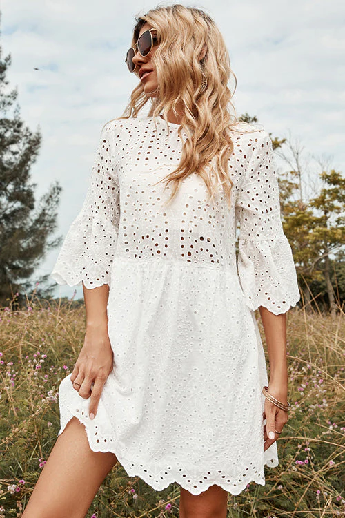 All Of My Heart Crochet Lace Mini Dress - Image 4