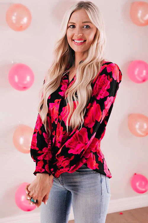 All That Matters Print Long Sleeve Button Down Top - Image 7
