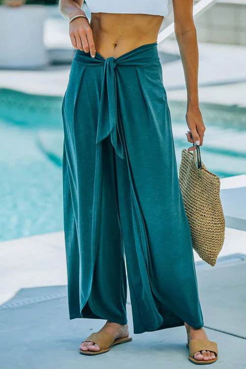 All Vibes Right Cotton Wide-Leg Pants - 4 Colors - Image 2