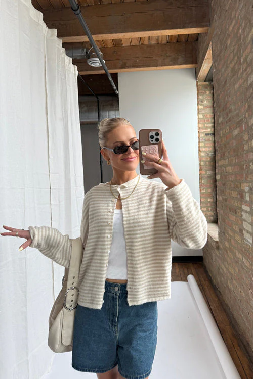 Attractively Cozy Soft Striped Knit Cardigan - 6 Colors - Image 9