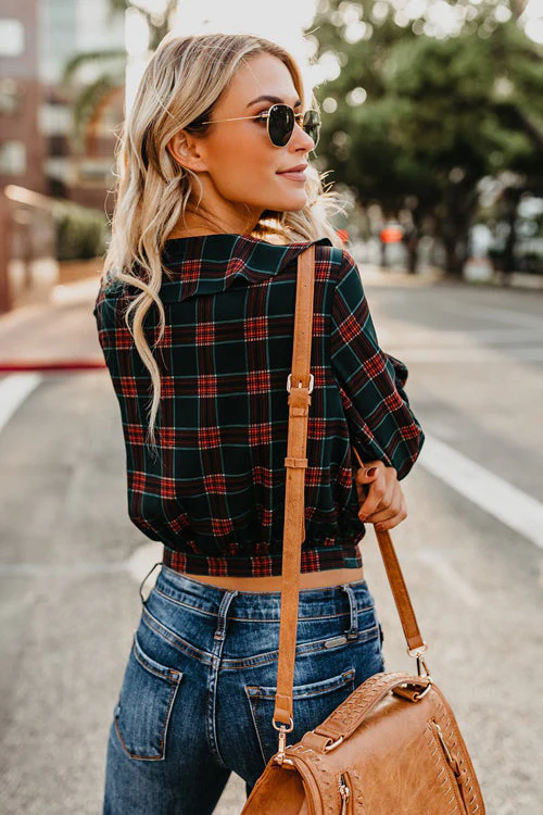 Back to School Tartan Ruffle Shirt - 2 Colors - Image 8