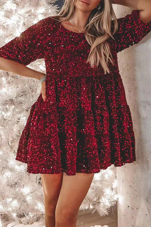 Beautiful Evenings Sequins Mini Dress - 10 Colors - Image 3