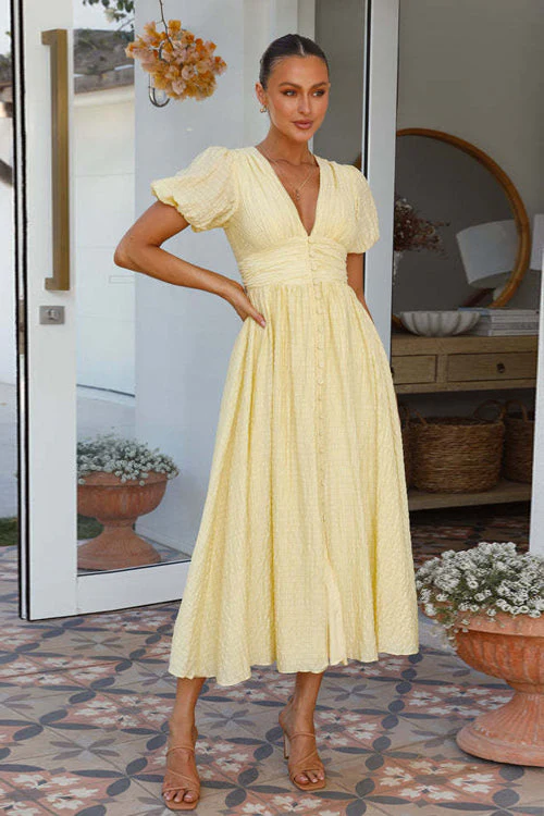 Beautiful Soul Puff Sleeve Maxi Dress - 3 Colors - Image 8