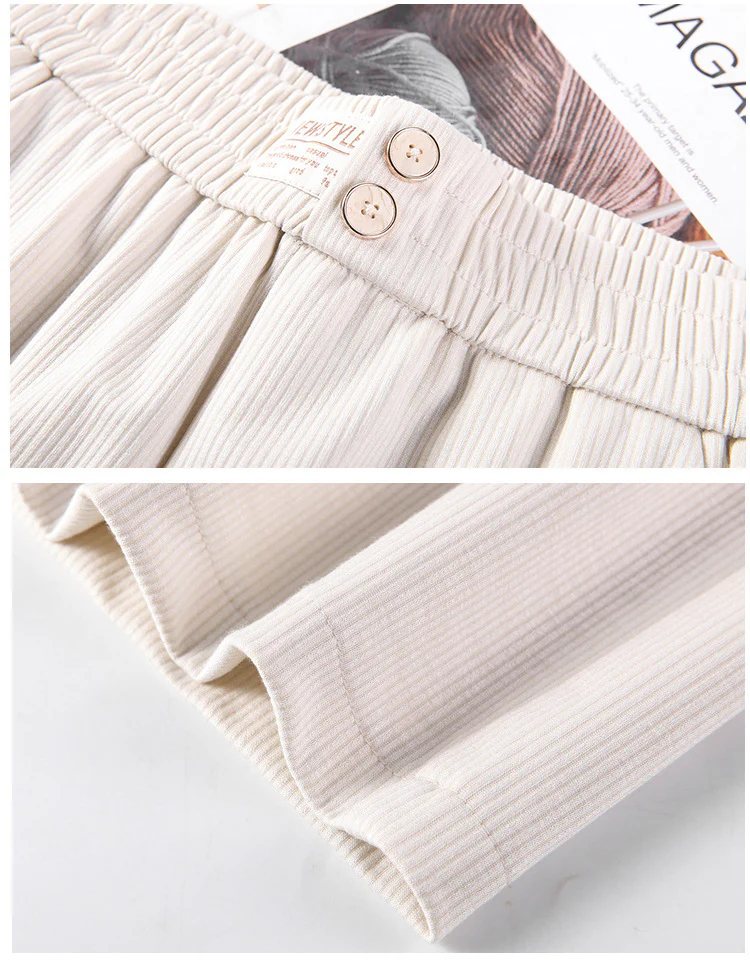 Beige High-Waisted Straight Slacks - Image 6