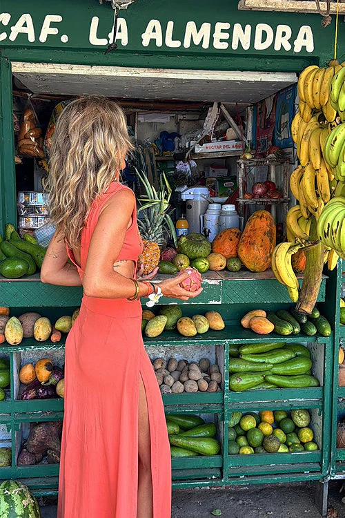 Brighter Side V-Neck Cutout Maxi Dress - 4 Colors - Image 5