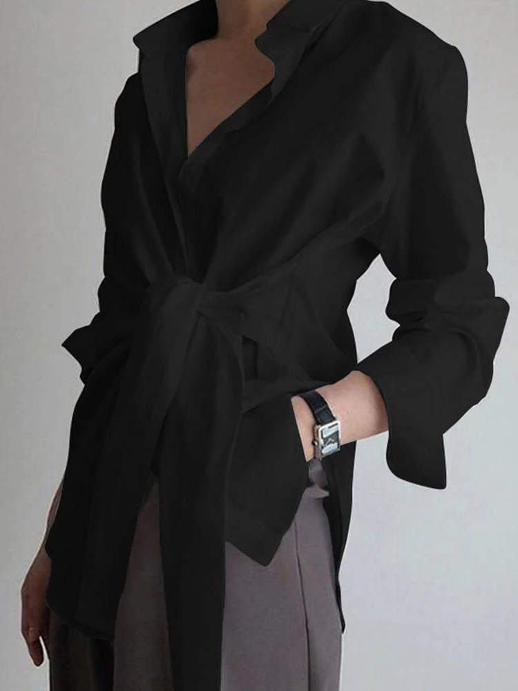 Button Down Tied Long Shirt - Image 6
