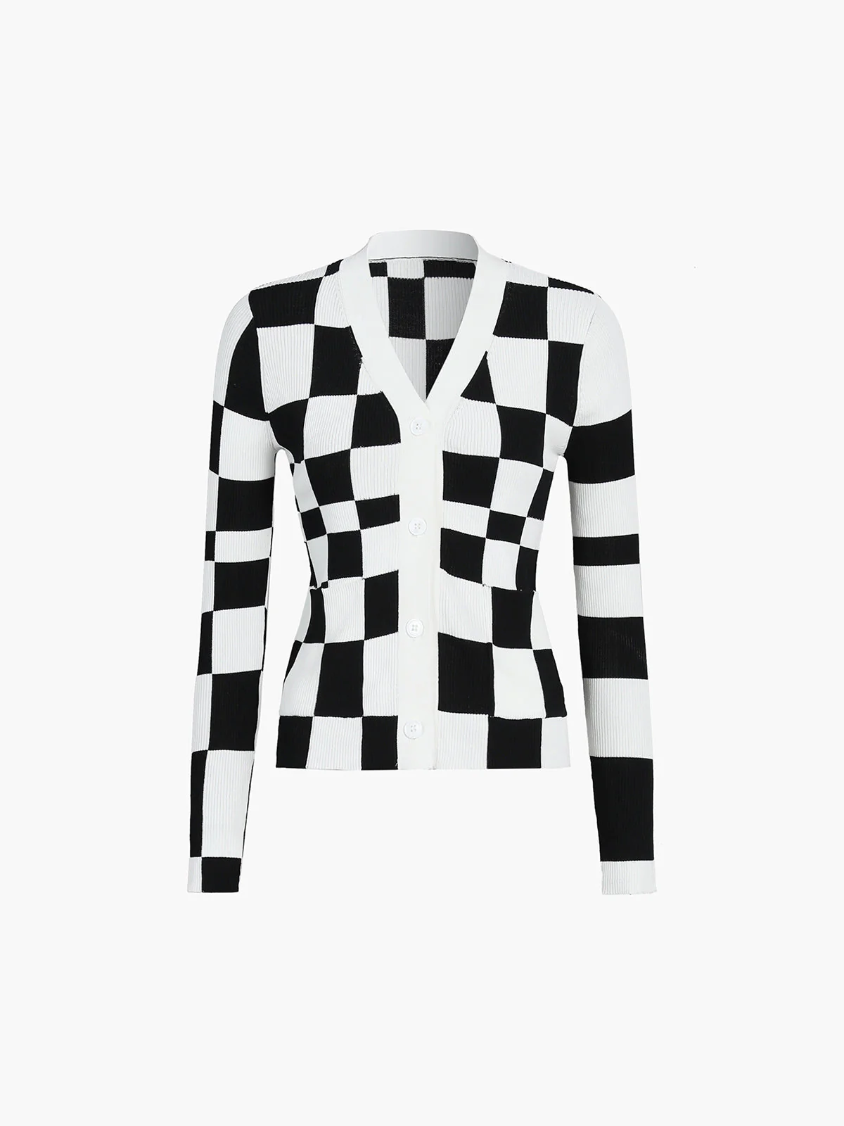 Checkered Cardigan - Image 4