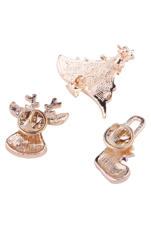 Christmas Tree Triple Brooch - Image 2