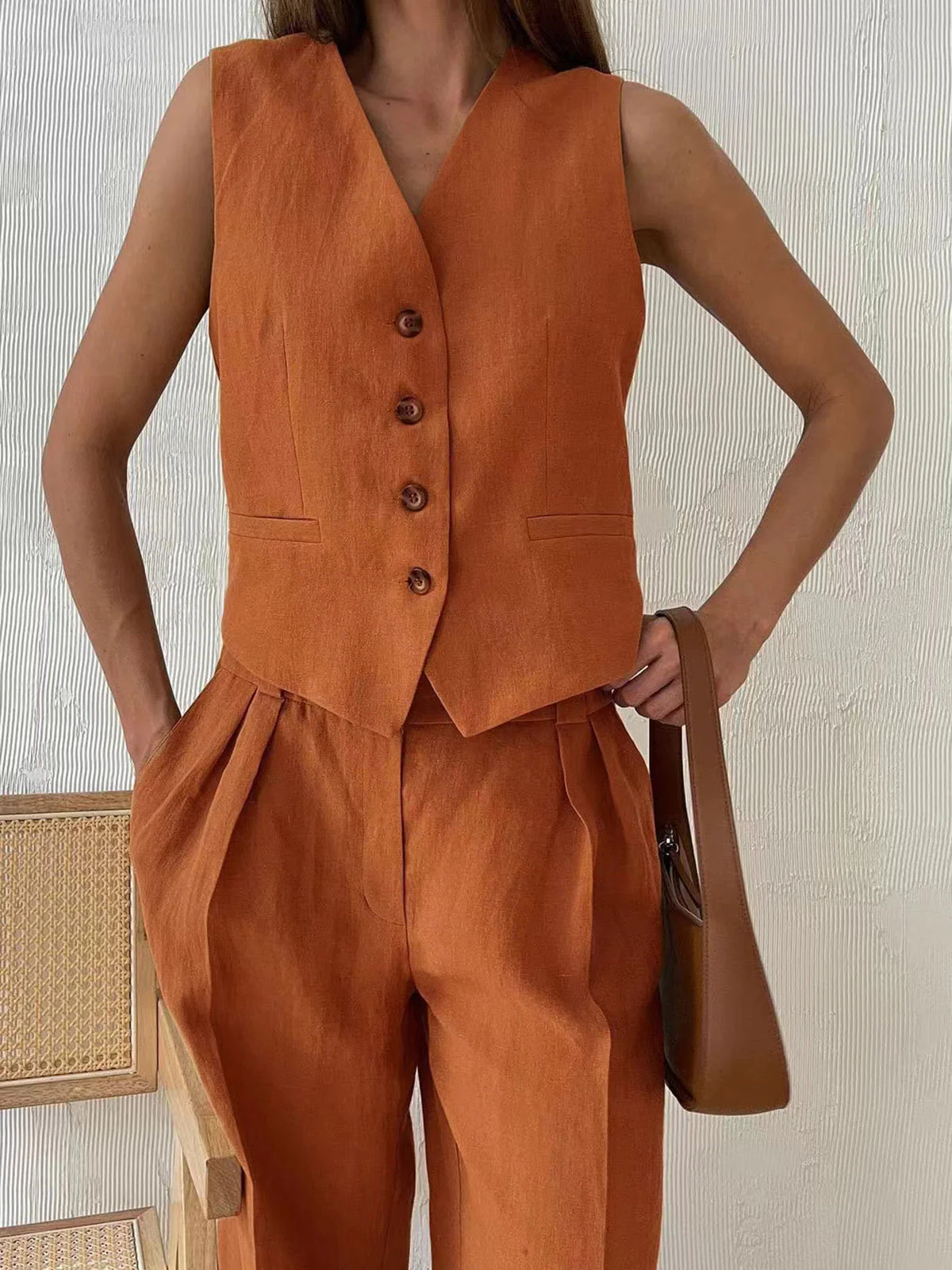 Cotton & Linen Pants Set - Image 4