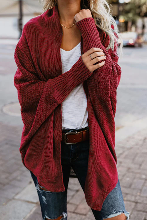 Cozy Cutie Bat-wing Sleeve Sweater Cardigan - Image 4