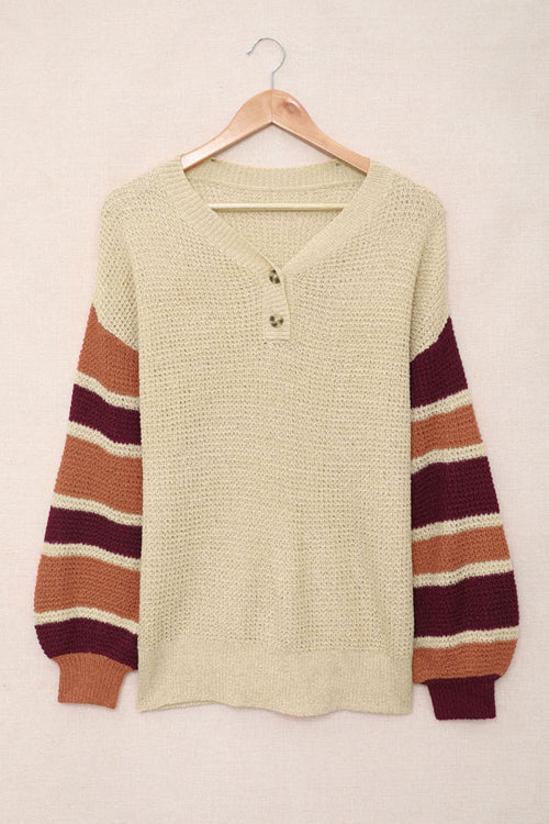 Cozy Love Striped Button Up Knit Sweater - 3 Colors - Image 8