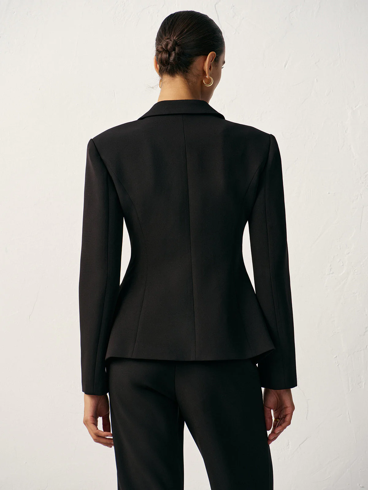 Cross-Shaped Button Blazer,Vest And Trouser Set - Image 5