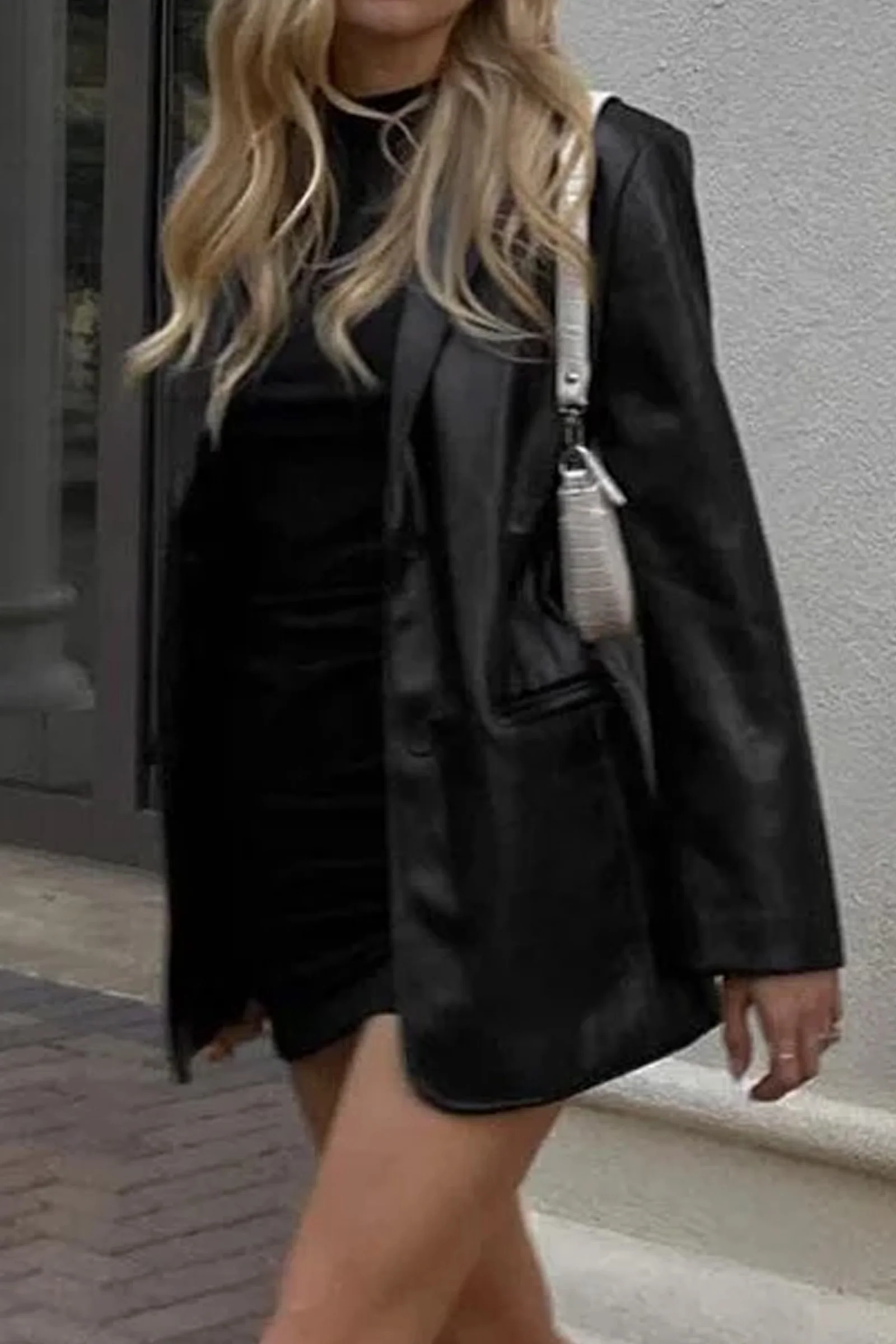 Docie Black Leather Shacket - Image 9