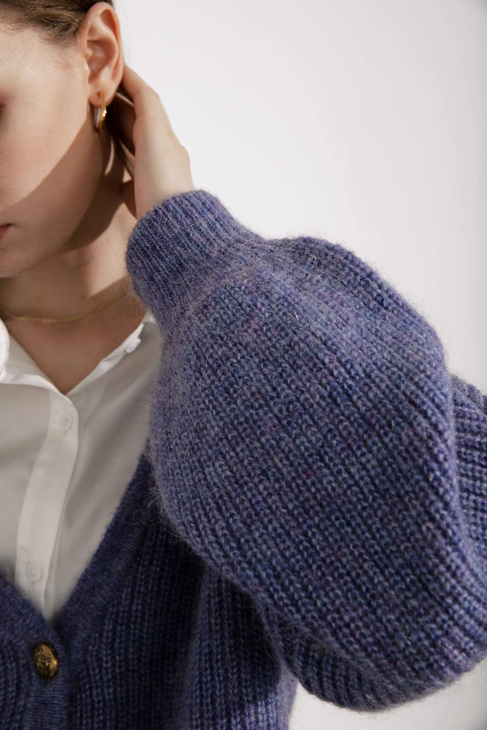 Elsie Purple Oversized Cardigan - Image 10