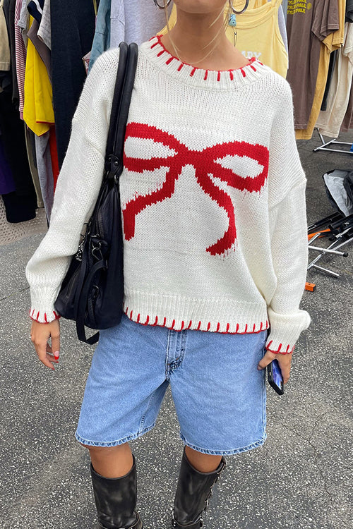 Feeling The Best Bowknot Knit Sweater - 3 Colors - Image 10