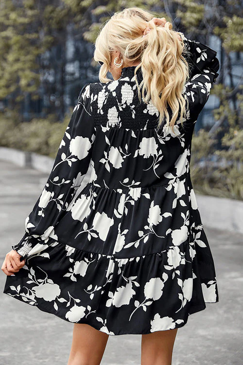 Fresh Season Printed Smocked Mini Dress - Image 11