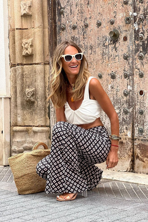 Going Out Print Wide Leg Pants - Image 2