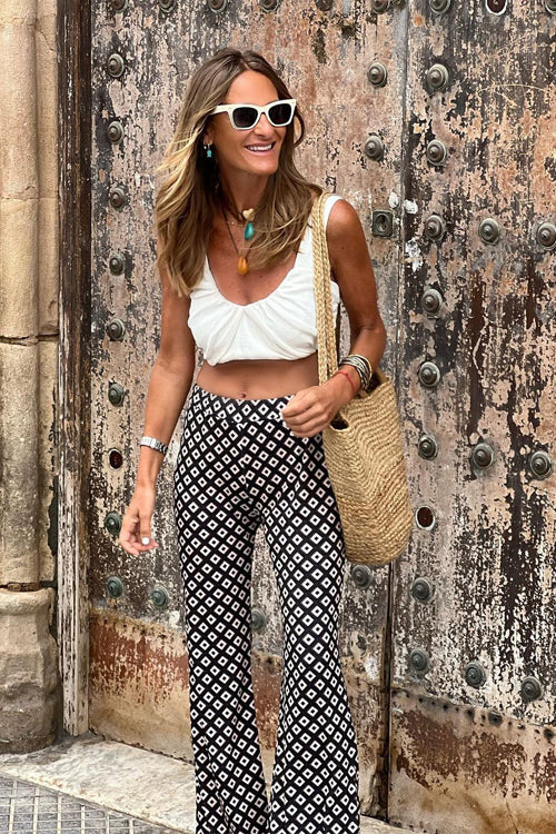 Going Out Print Wide Leg Pants - Image 4