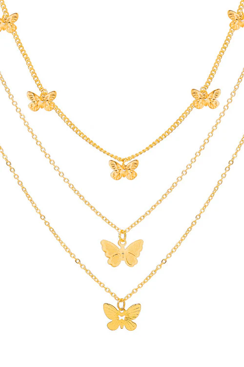 Growing Towards Glam Gold Butterfly Necklace - Image 4
