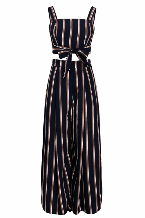 Hazel Eyes Stripe Bowknot Suit - Image 8