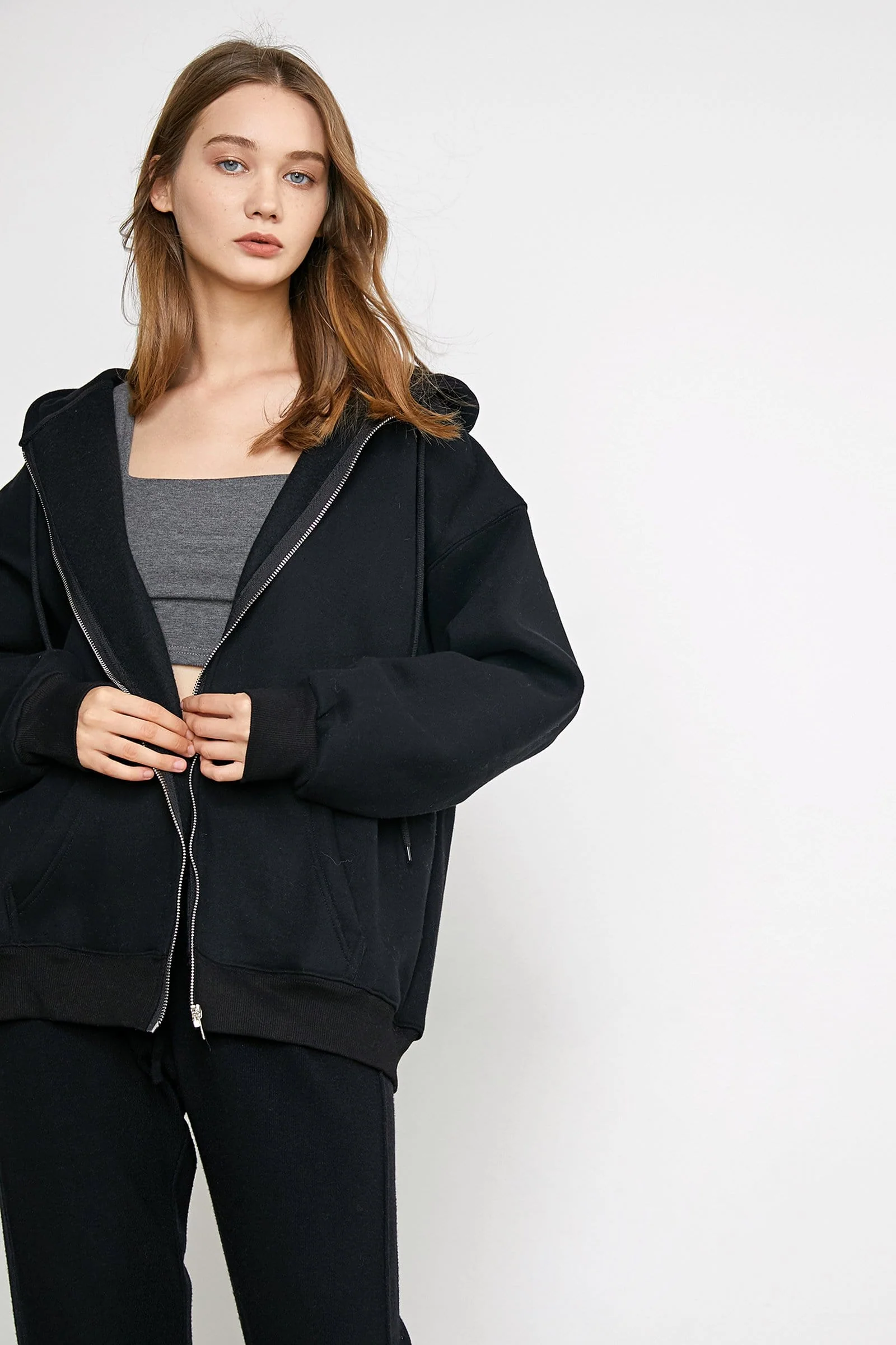 Hendrik Black Zip Up Hoodie - Image 2