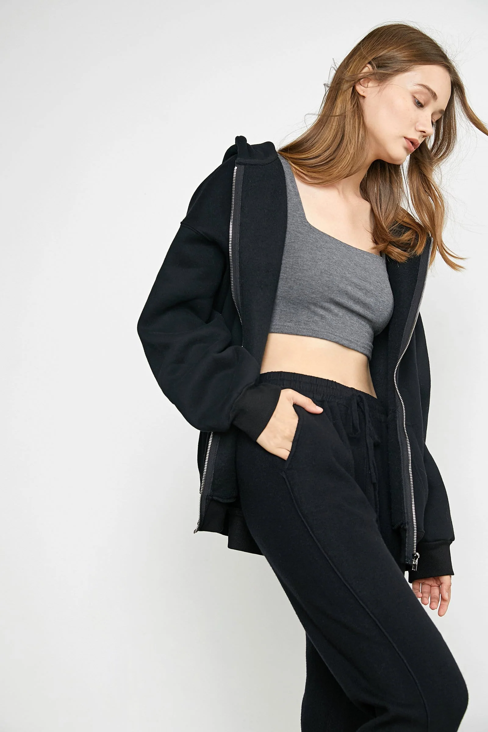 Hendrik Black Zip Up Hoodie - Image 4