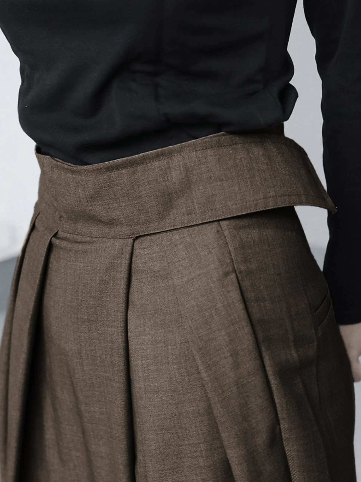 Hook-and-Loop Fastener Wide Leg Velcro Pants - Image 8