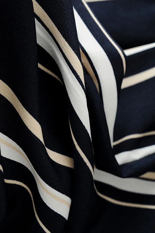Irregular Neckline Stripe Romper - Image 5