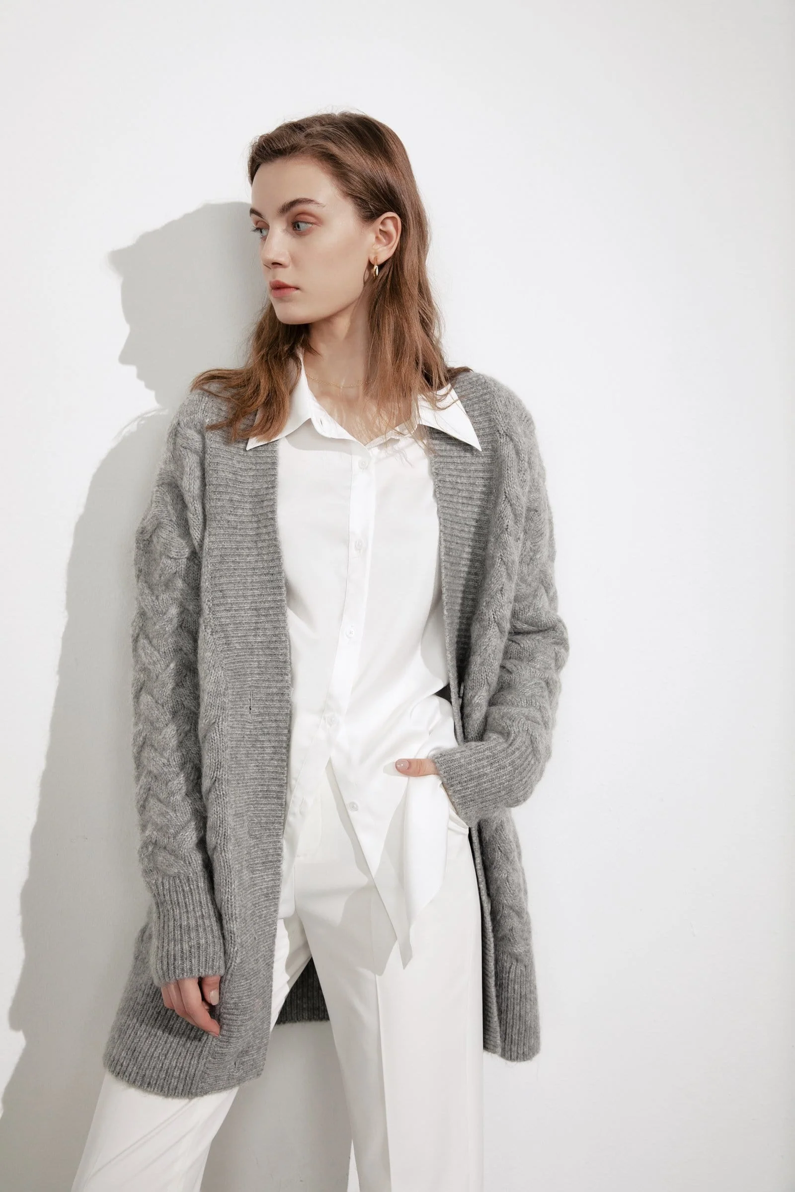 Jennie Grey Chunky Cardigan - Image 10