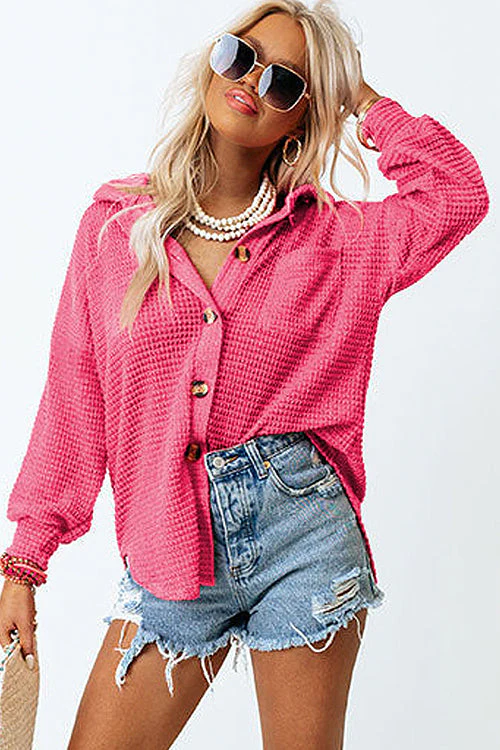 Keep It Up Button Down Long Sleeve Shacket - 9 Colors - Image 11