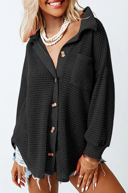 Keep It Up Button Down Long Sleeve Shacket - 9 Colors - Image 5