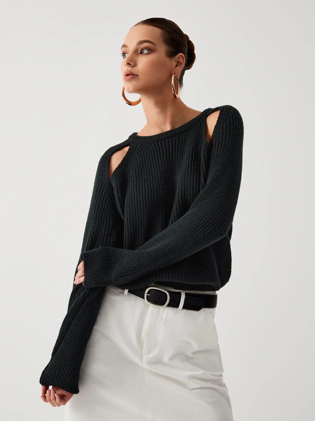 Keep Me Close Cutout Sweater - Image 3