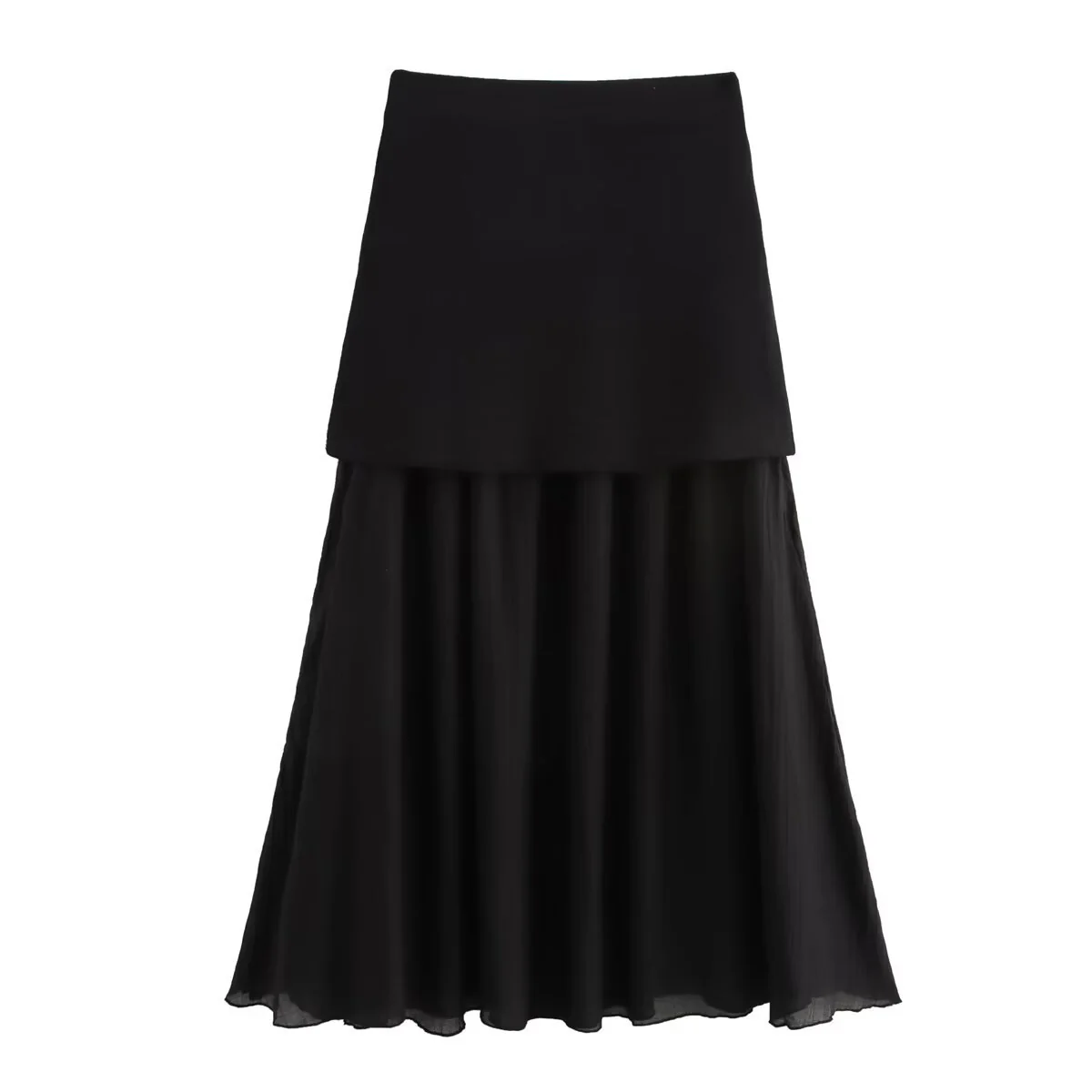 Layered Satin Maxi Skirt - Image 6