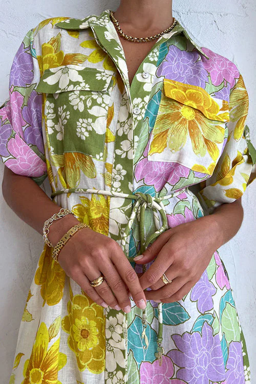 Look Of Love Floral Print Short Sleeve Maxi Dress - Image 4