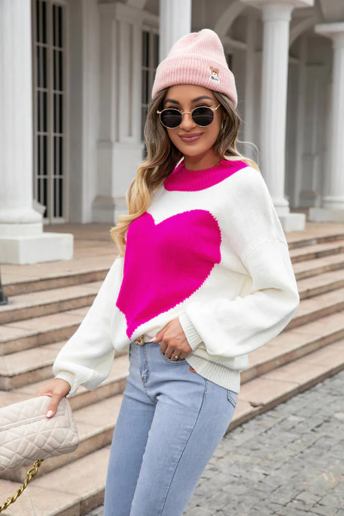 Look Out Heart Long Sleeve Knit Sweater - 2 Colors - Image 6