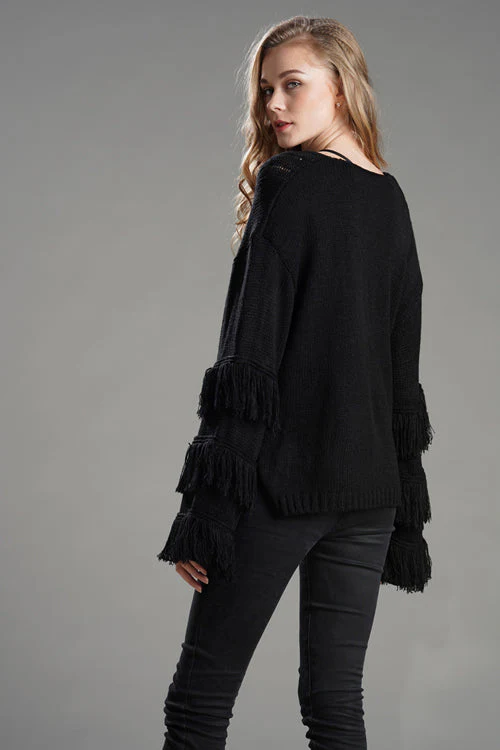 Look What You Made Me Do Tassel Knit Sweater - Image 4