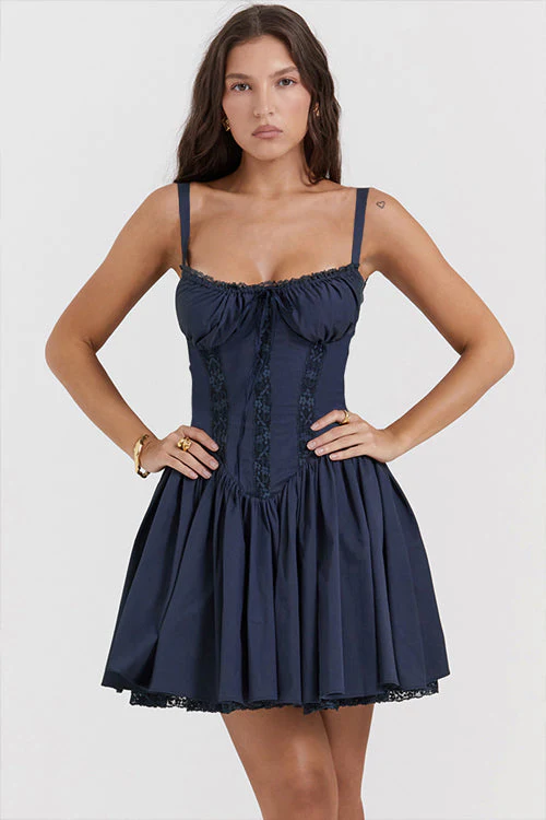 Love In Your Eyes Lace Print Skater Mini Dress - 9 Colors - Image 22