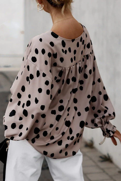 Mood Setter Polka Dot Print Button Down Top - 3 Colors - Image 7