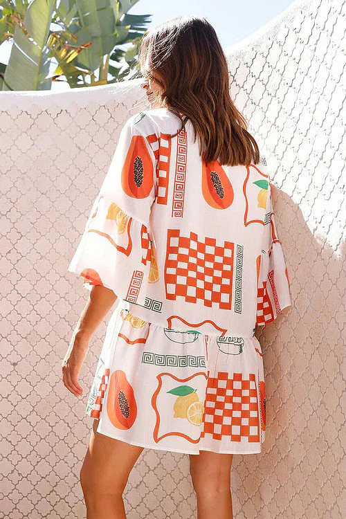 Open Your Heart Cotton Print A-Line Mini Dress - 5 Colors - Image 16