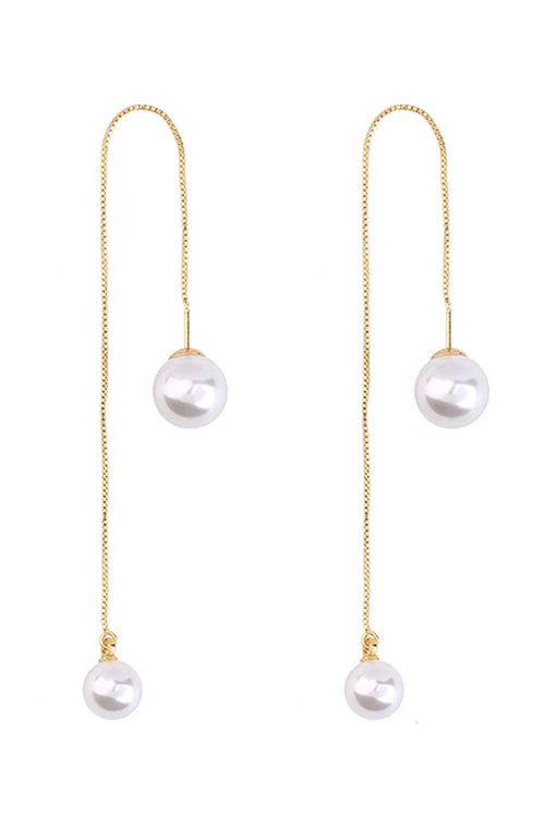 Pearl Pendant Earrings - Image 2