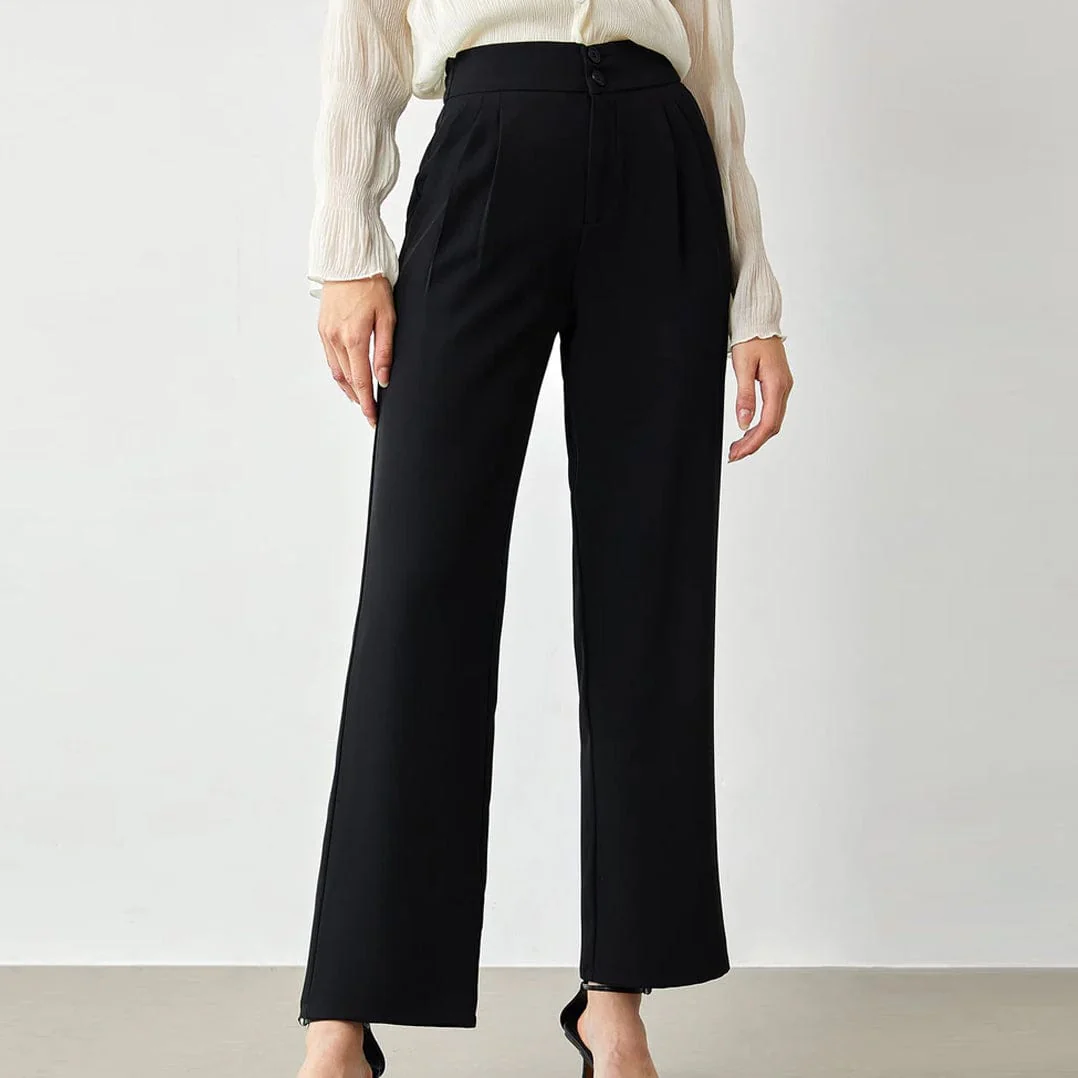 Reece Black Wide Leg Pants - Image 9