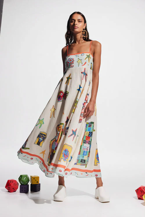 Share Your Happiness Print Maxi Dress - Image 3
