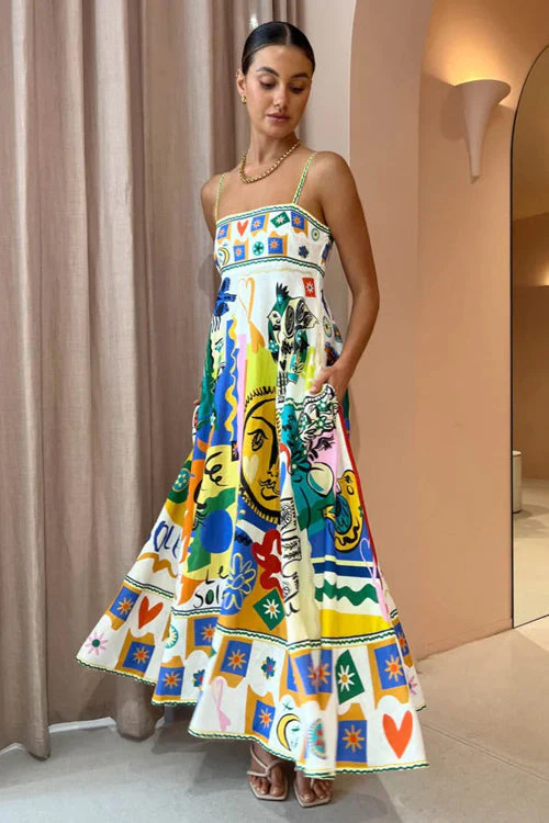 Share Your Happiness Print Maxi Dress - 9 Colors - Image 9