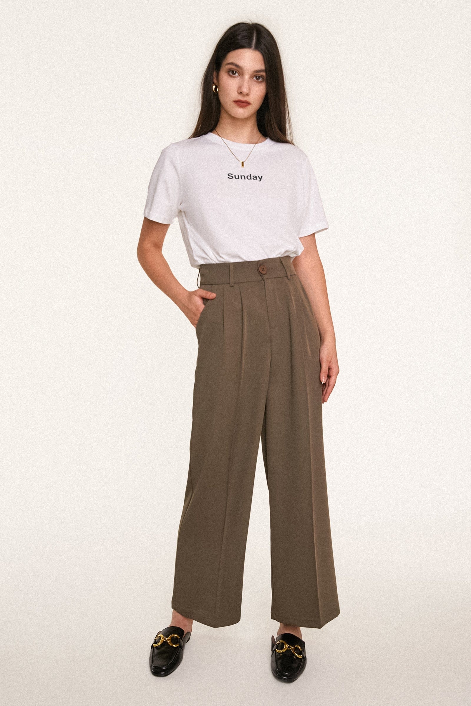 Sienna Pleat Detail Wide Leg Suit Pants - Image 4