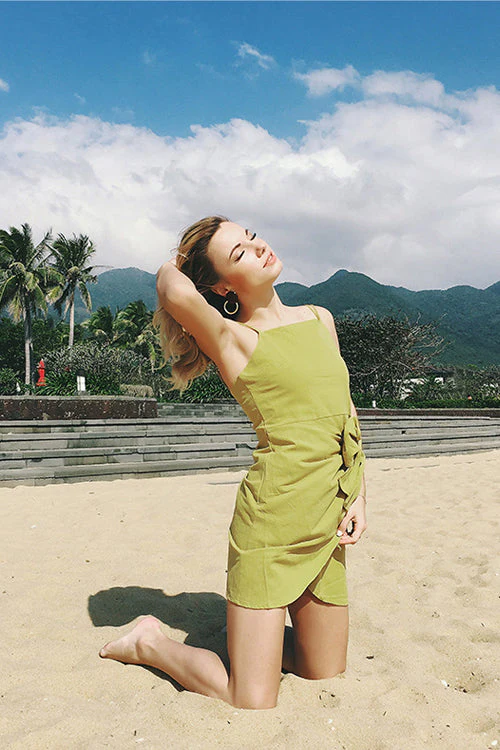 Spaghetti Bowknot Mini Dress - Image 4