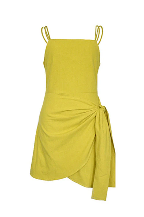 Spaghetti Bowknot Mini Dress - Image 7