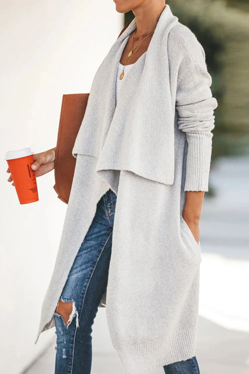 Starting Now Long Sleeve Cape Cardigan - 7 Colors - Image 10